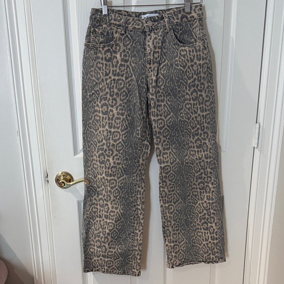 Disclosure Denim - Leopard Print Jeans disclosure wide leg 5/27